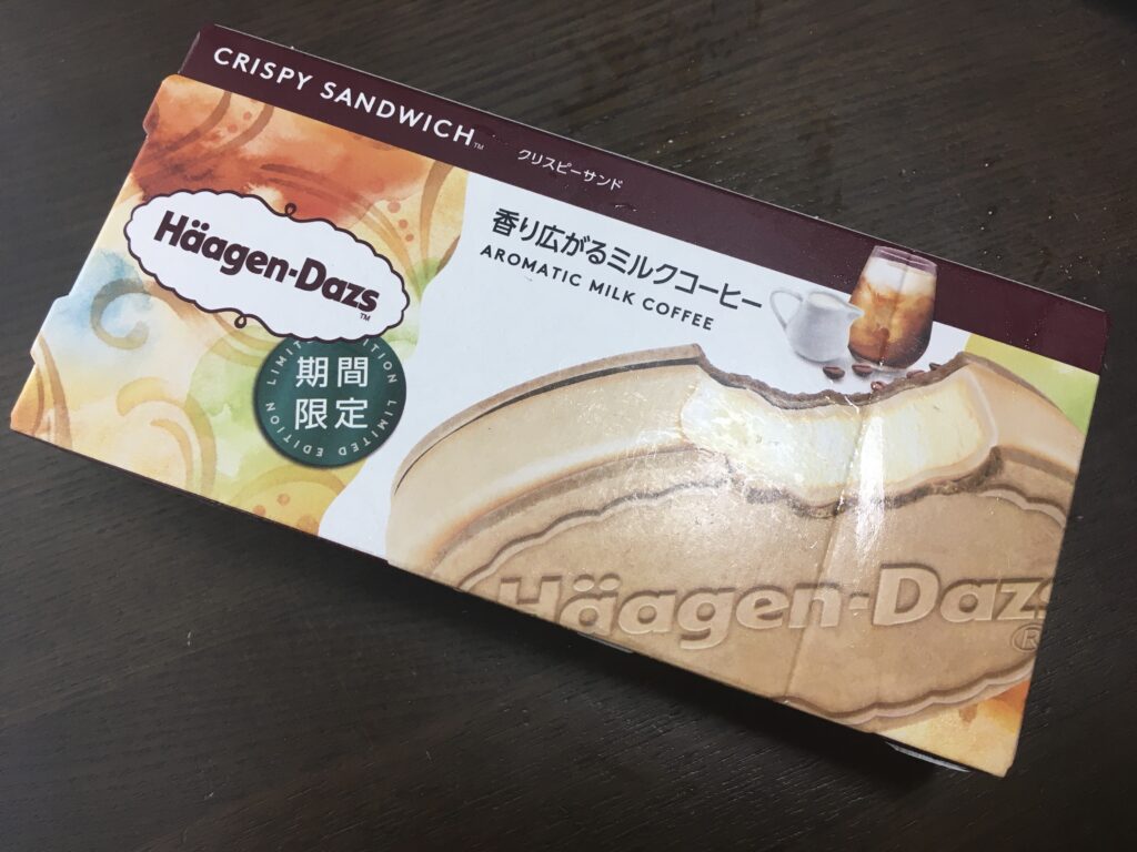 ハーゲンダッツ クリスピーサンドの新商品「香り広がるミルクコーヒー」